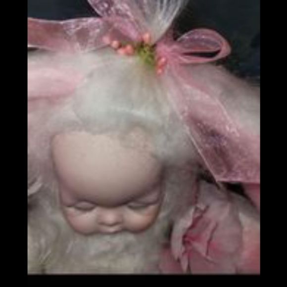 NURSERY, BABY SHOWER, SPRING ADORABLE ANNE GEDDES VINTAGE LG "BUNNY" BABY DOLL - Picture 4 of 10